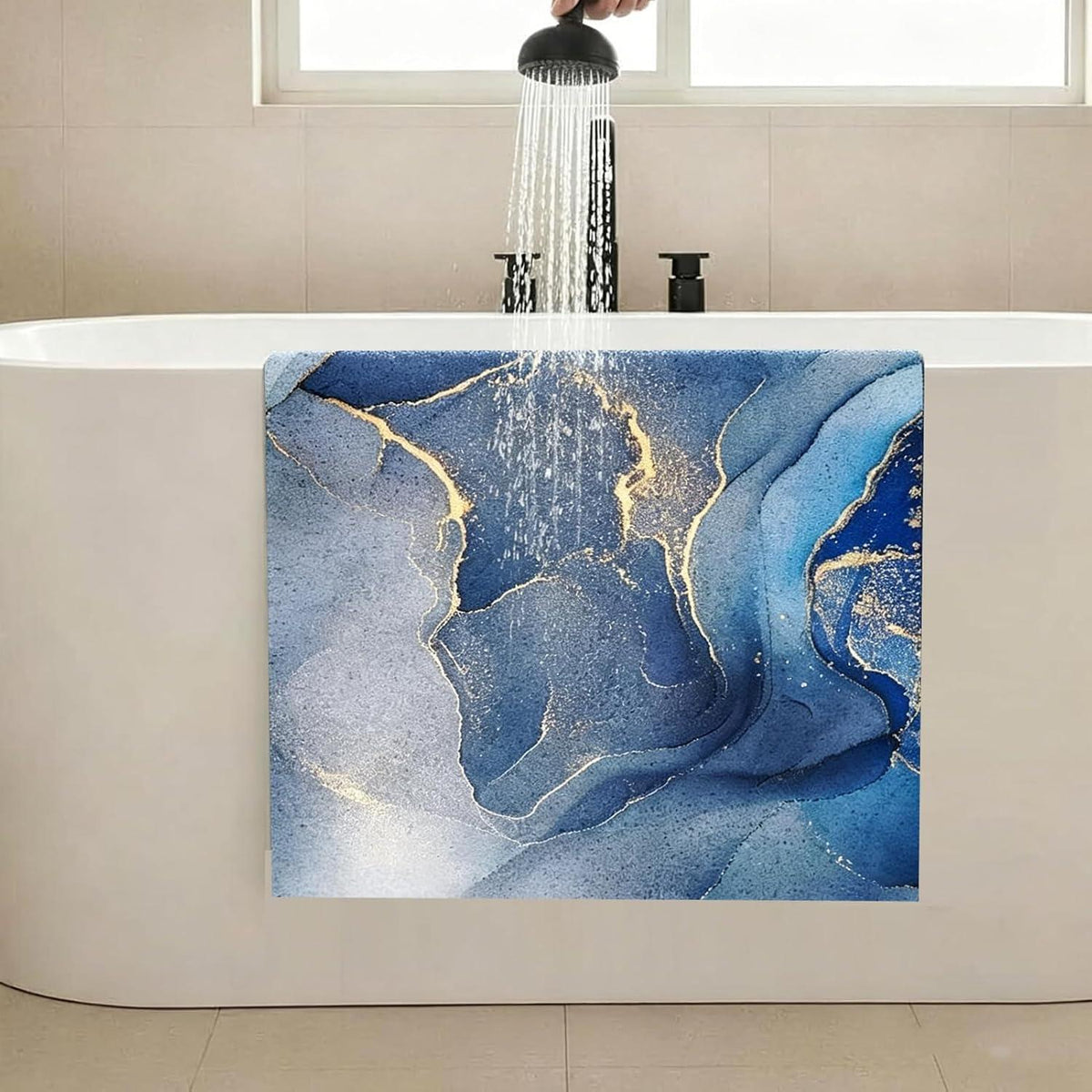 Rutschfeste Duschmatte 150x160 cm mit Ablaufloch