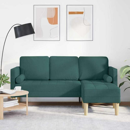 Dunkelgrünes Ecksofa Stoff 173x131x67 cm – Modernes Wohnzimmer Sofa