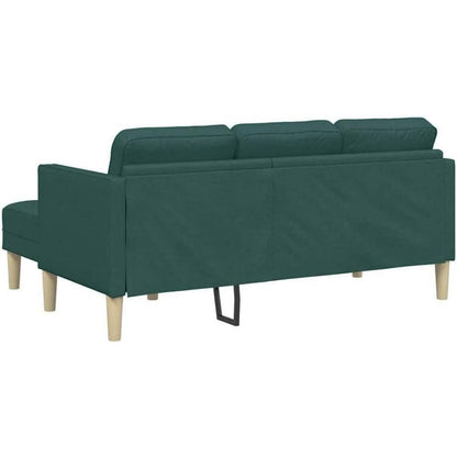 Dunkelgrünes Ecksofa Stoff 173x131x67 cm – Modernes Wohnzimmer Sofa