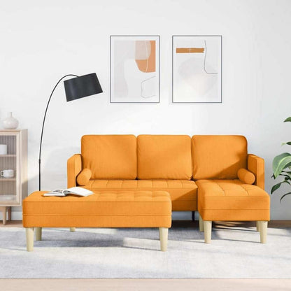 L-förmiges Ecksofa Dunkelgelb – Modernes Sofa Set