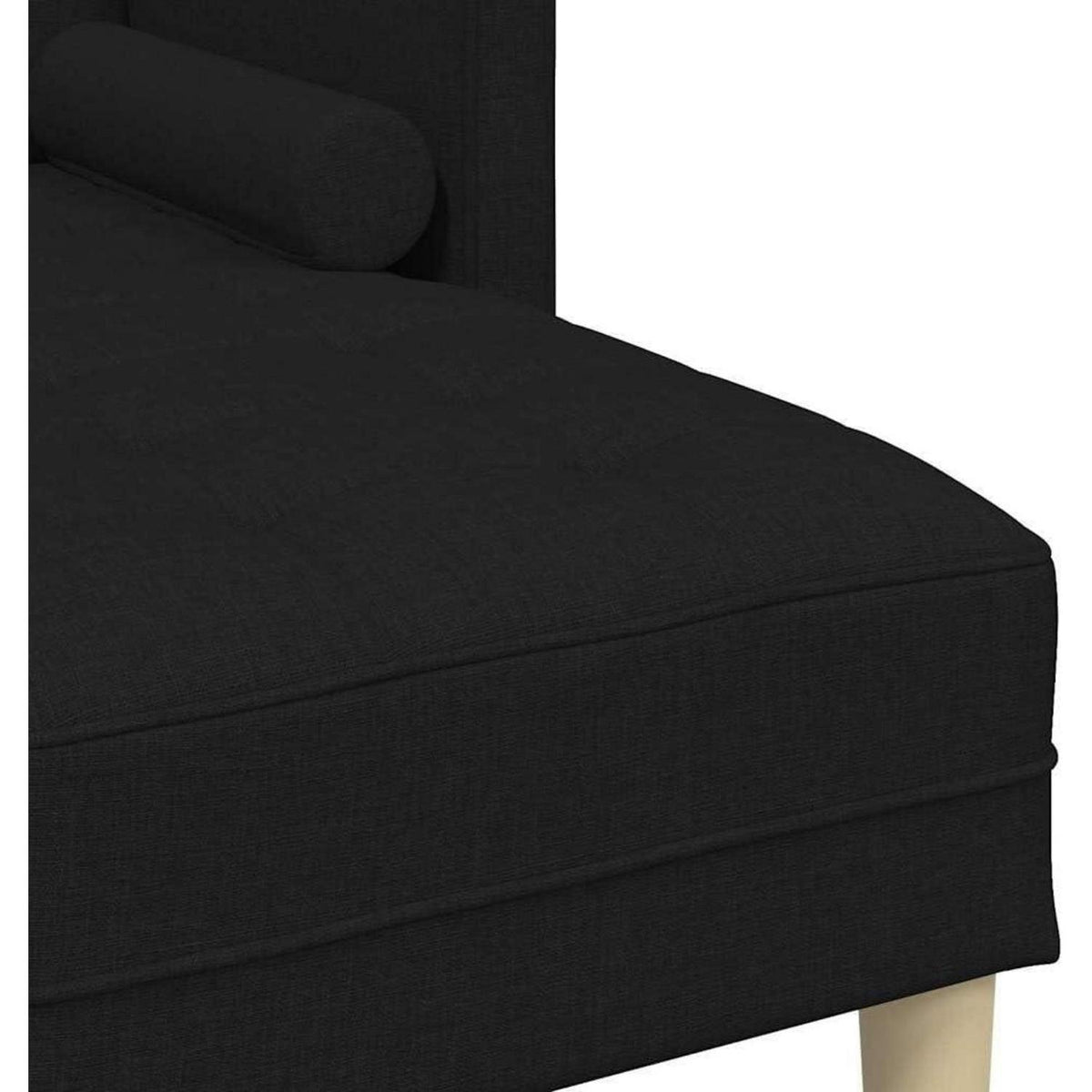 Ecksofa Schwarz Stoff 173x131x67cm – Modernes Wohnzimmer Sofa