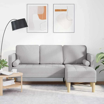 L-förmiges Ecksofa Wolken Grau – Modernes Sofa Set