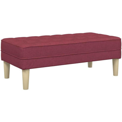 L-förmiges Ecksofa Weinrot, Stoffsofa 173x131x67cm