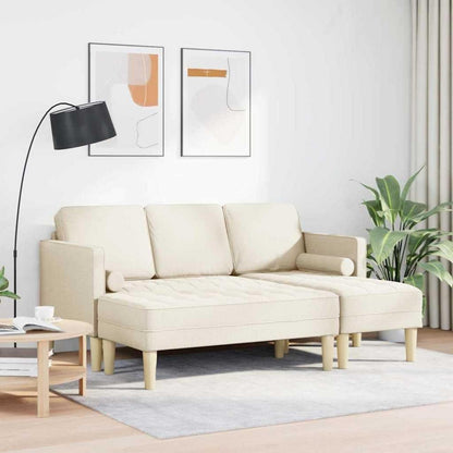 L-förmiges Ecksofa Leinen Stoffsofa 173x131x67 cm