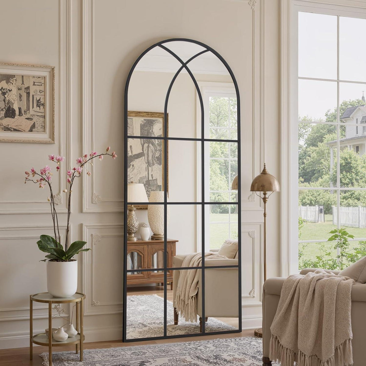 Ganzkörperspiegel Bogenförmig 165x60cm – Antik/Gothic Design