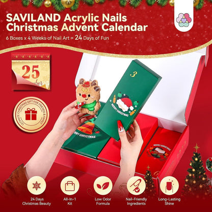 Acryl Nagelset Weihnachten – 24 Tage Maniküre Geschenkset