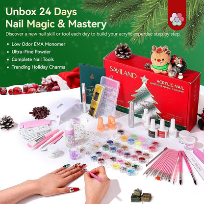 Acryl Nagelset Weihnachten – 24 Tage Maniküre Geschenkset