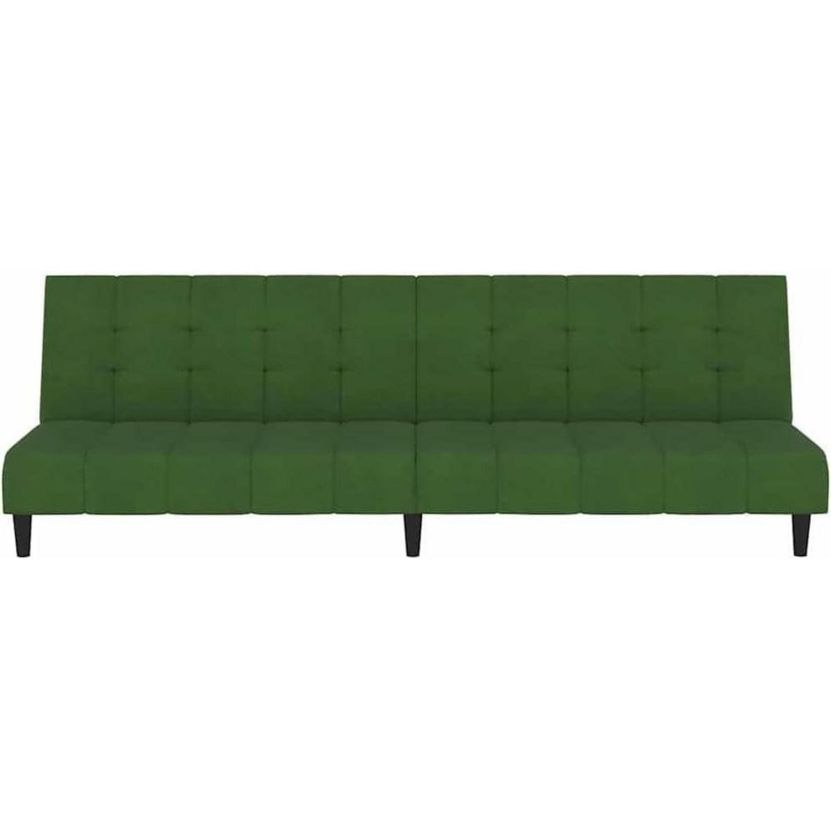 Schlafsessel Dunkelgrün Samt – 2-Sitzer Klappsofa mit Bettfunktion