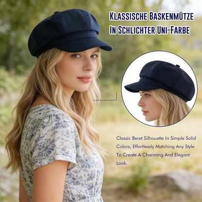 Damen Ballonmütze aus Baumwolle & Leinen – Vintage Schirmmütze