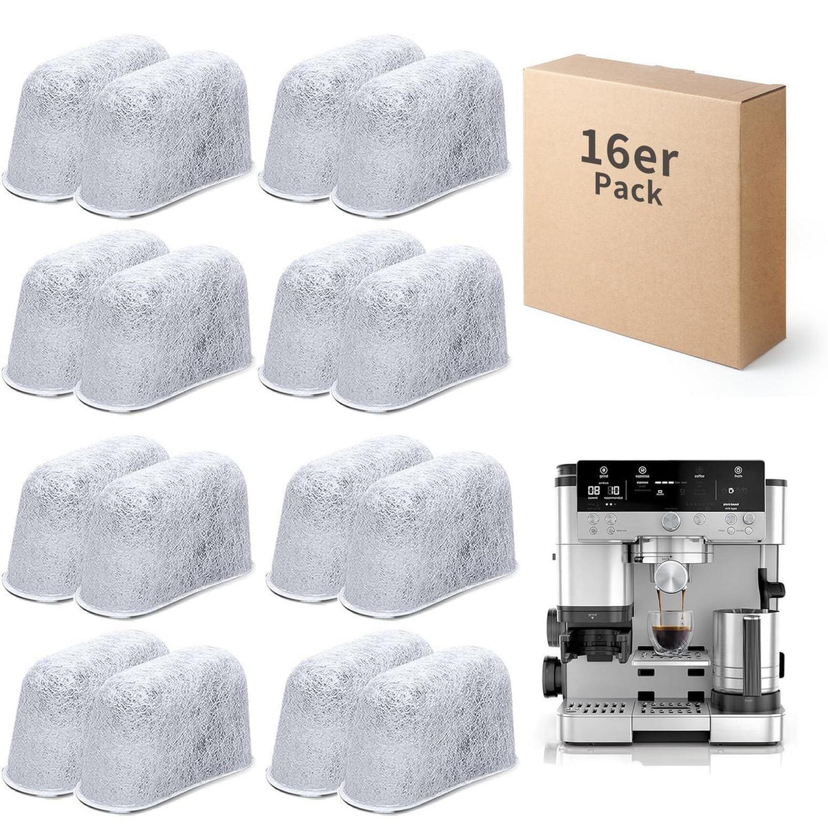 16x Wasserfilter für Ninja Kaffee – Aktivkohle Ersatz