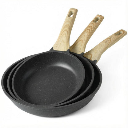 Granit Antihaft Bratpfanne Set 24/26/28cm Induktion