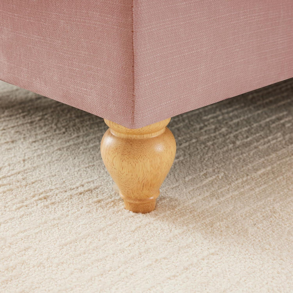 Modulares Sofa 3-Sitzer & 2-Sitzer mit Rüschenschürze, Rosa