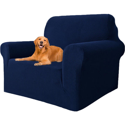 Stretch Sofaüberzug 1-Sitzer Dunkelblau (81-120cm)