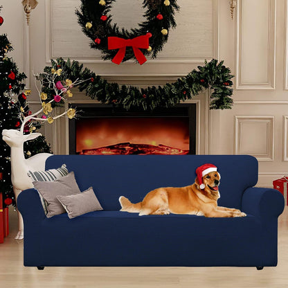 Stretch Sofaüberzug 1-Sitzer Dunkelblau (81-120cm)