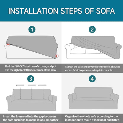 Stretch Sofaüberzug 1-Sitzer Dunkelblau (81-120cm)