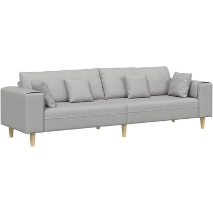 Ecksofa mit Schlaffunktion Wolkengrau – Stoffsofa für das Wohnzimmer
