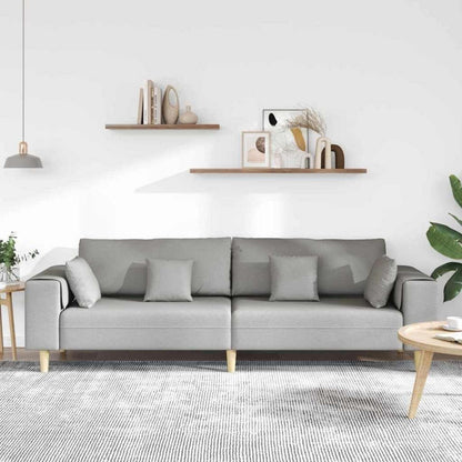 Ecksofa mit Schlaffunktion Wolkengrau – Stoffsofa für das Wohnzimmer