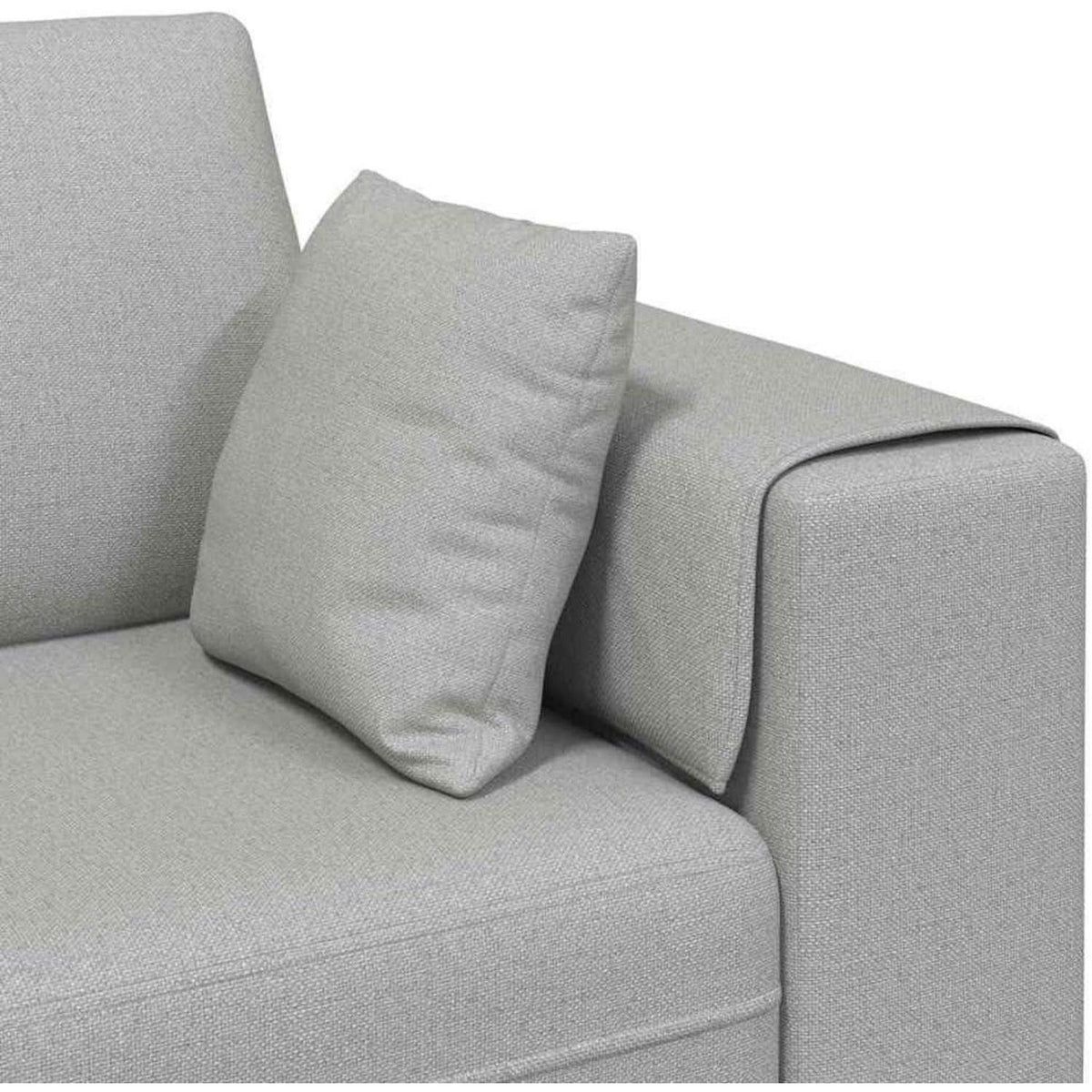 Ecksofa mit Schlaffunktion Wolkengrau – Stoffsofa für das Wohnzimmer
