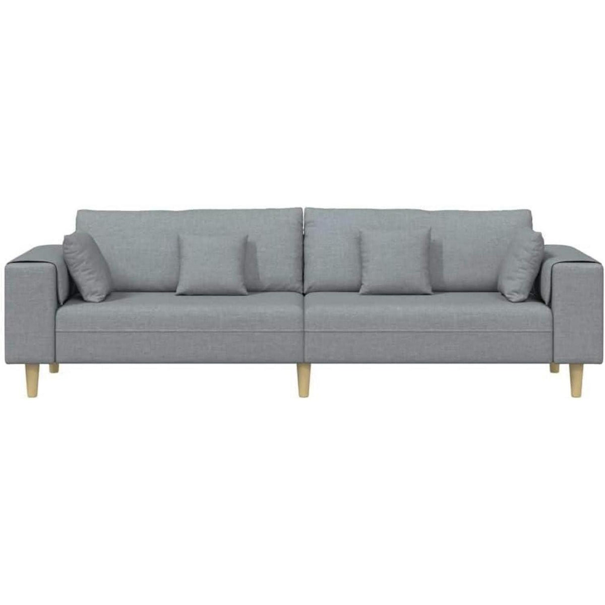Ecksofa mit Schlaffunktion, Hellgrau, 250 cm Stoffsofa