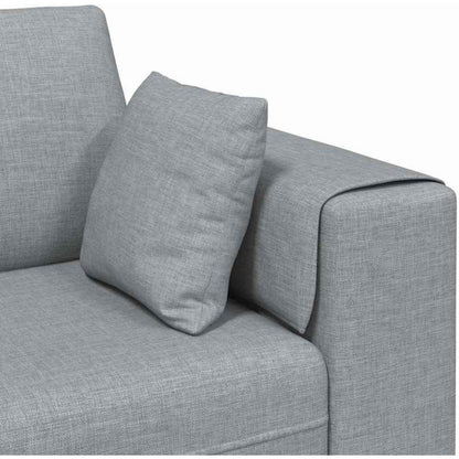 Ecksofa mit Schlaffunktion, Hellgrau, 250 cm Stoffsofa