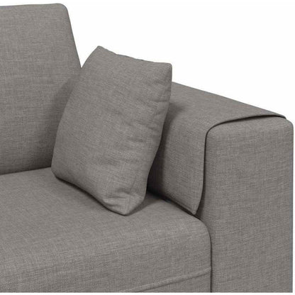 Ecksofa mit Schlaffunktion, Taupe, 250 cm Stoffsofa