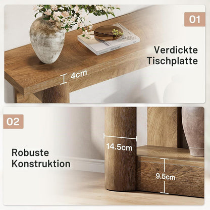 Konsolentisch 160 cm | Flurtisch & Beistelltisch Braun