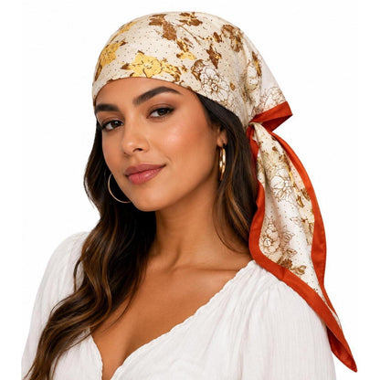 Satin Tuch 70x70 cm Damen Seidenoptik Halstuch Kopftuch Geschenk