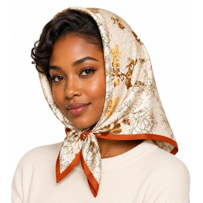 Satin Tuch 70x70 cm Damen Seidenoptik Halstuch Kopftuch Geschenk