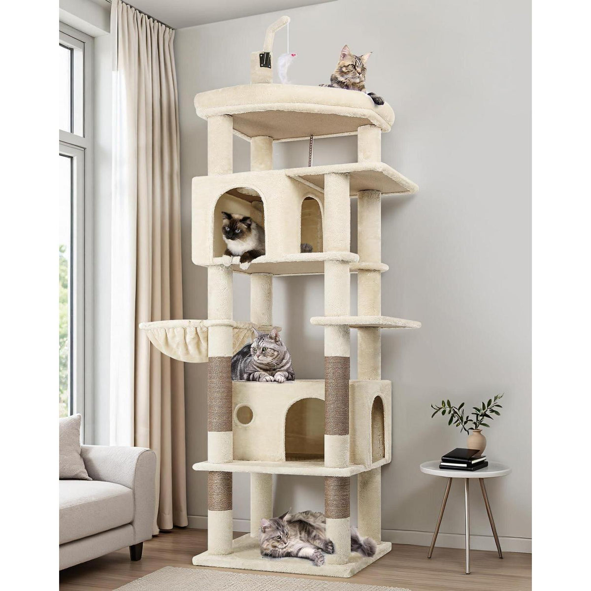 XXL Kratzbaum für Große Katzen – Stabil & Bequem 188cm
