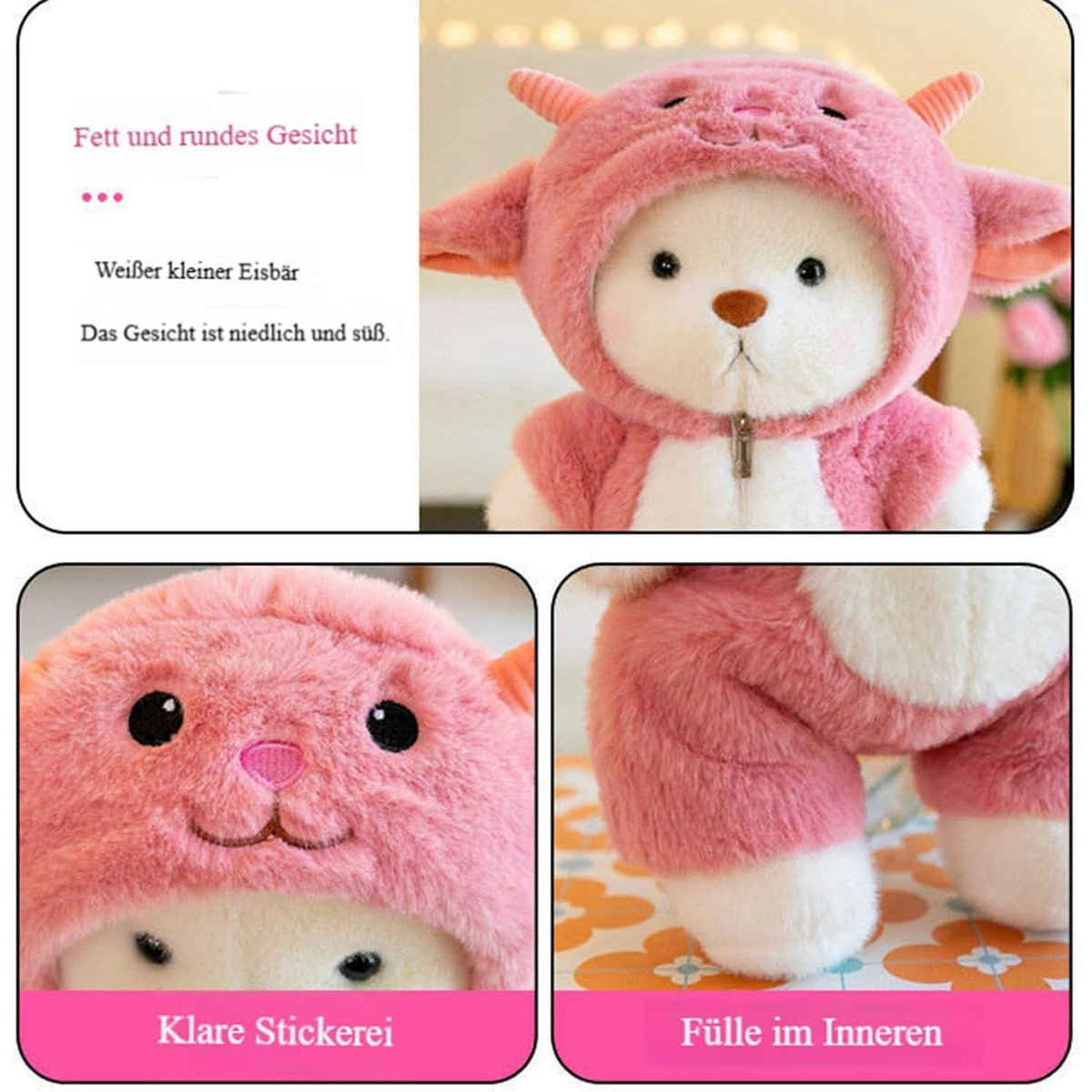 Schaf Kuscheltier 30cm Rosa - Flauschiges Stofftier & Teddybär
