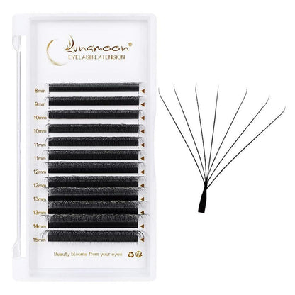 7D Volumen Wimpern Extension – Vorgefächert, Schwarz, 8-15mm