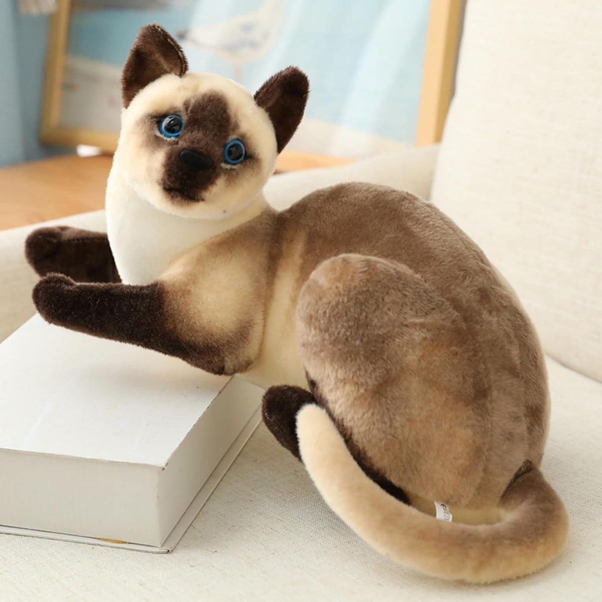 Flauschiges Kuscheltier Katze Siam (40cm)