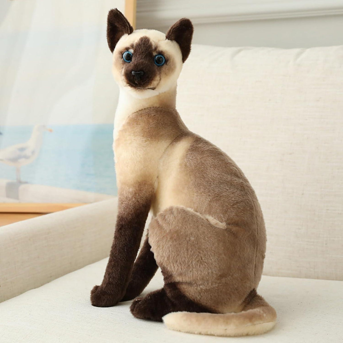 Flauschiges Kuscheltier Katze Siam (20cm)