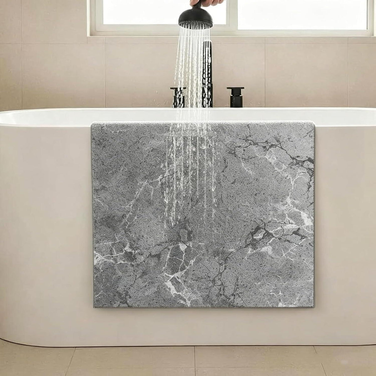 Rutschfeste Duschmatte 130x150 cm mit Ablaufloch