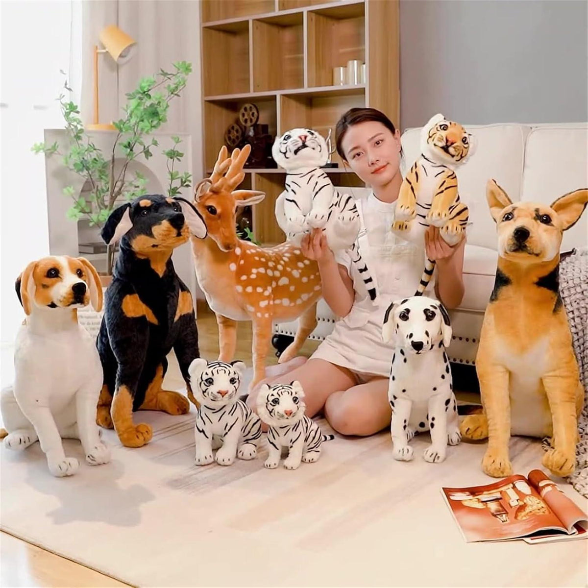 Lebensechter Plüschhund Deutsche Schäferhunde 75cm