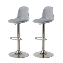 Modernes Barhocker-Set (2x Grau) – Höhenverstellbar & Drehbar