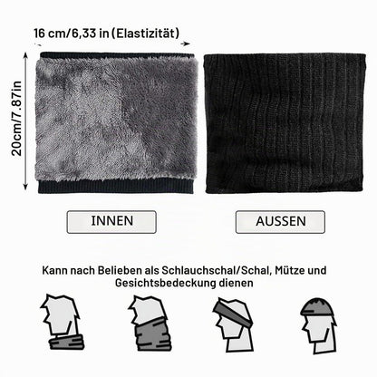 2x Winter Schlauchschal Kinder Schwarz Blau | Halswärmer für Sport