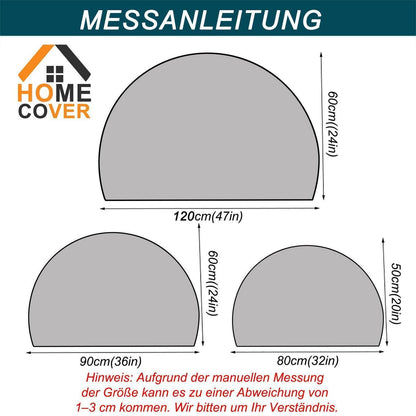 Halbrund Fußmatte 60x90cm – Rutschfest & Saugfähig