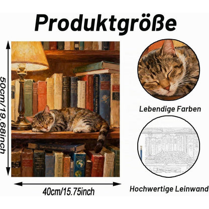 Malen nach Zahlen Erwachsene Faule Katze 40x50cm
