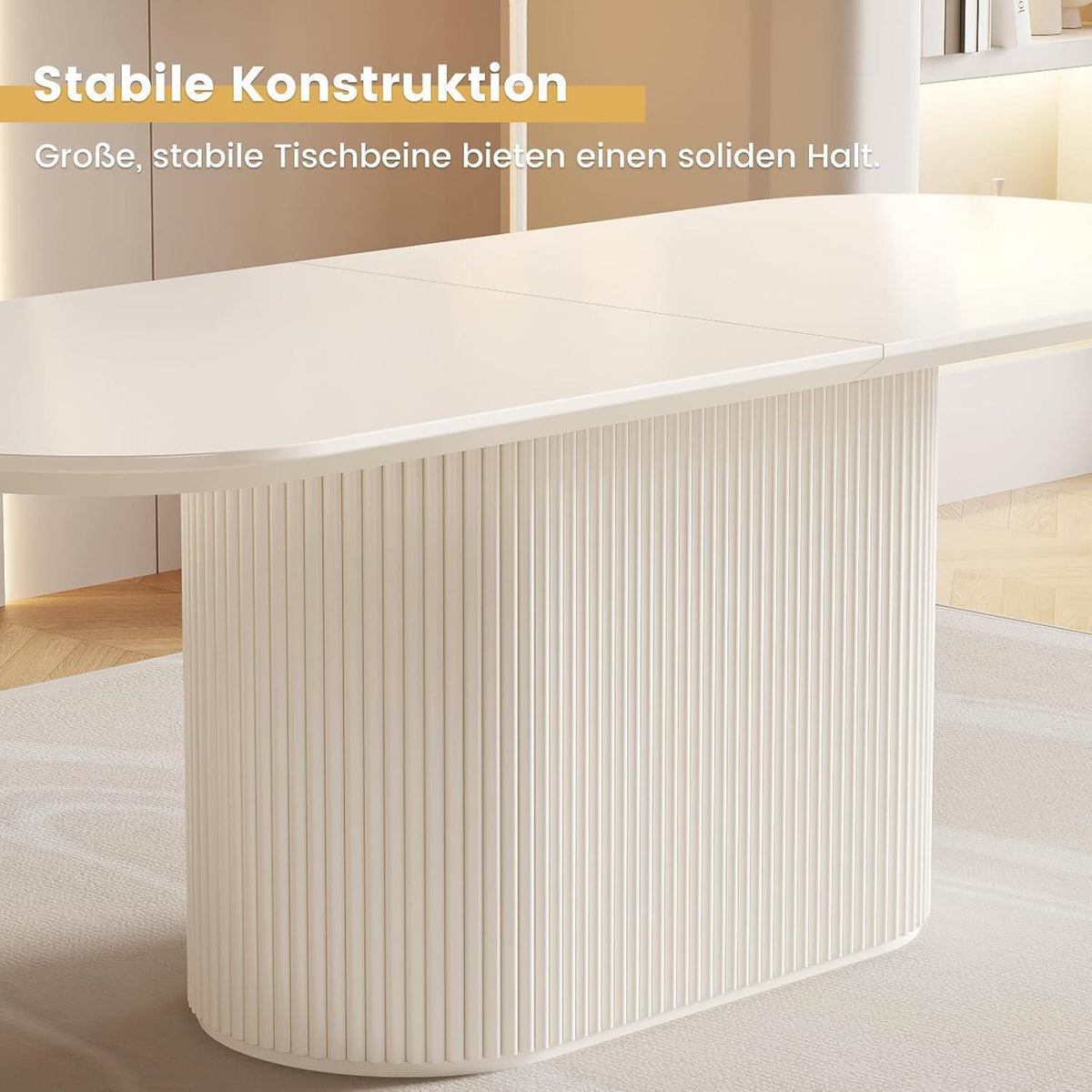 Weißes Esstisch Set mit 6 Stühlen – Skandinavisches Design