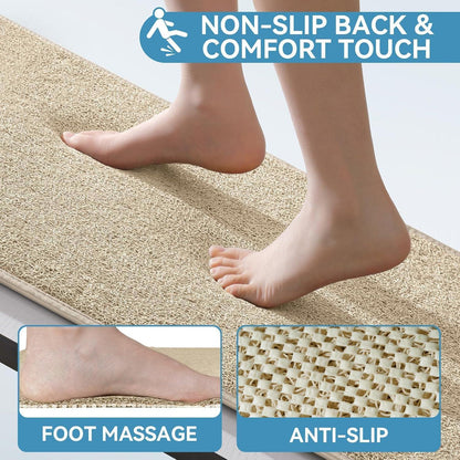 Rutschfeste Duschmatte Beige 80x50cm – Schnelltrocknend & Schimmelresistent