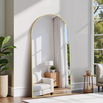 Ganzkörperspiegel Gold, 180x86cm – Stehend, Hängend, Anlehnbar