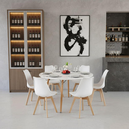 Runder Esstisch Weiß 120cm – Skandinavischer Küchentisch