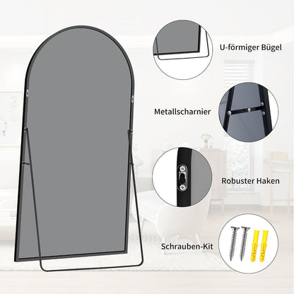 Großer Ganzkörperspiegel 180x86cm – Stehend, Hängend, Modern