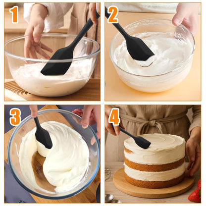 9er Set Silikon Schaber | Spatel & Löffel für Küche & Backen