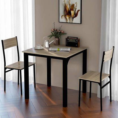 Kompaktes Esstisch-Set mit 2 Stühlen – Modern & Platzsparend