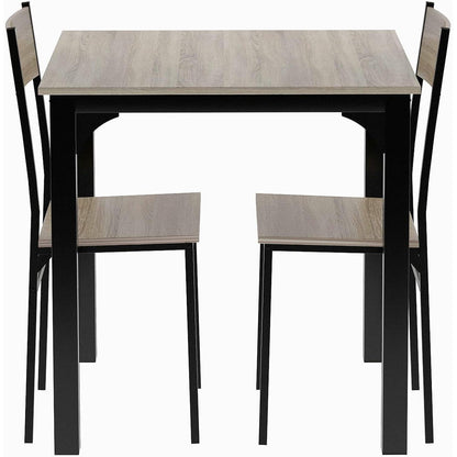 Kompaktes Esstisch-Set mit 2 Stühlen – Modern & Platzsparend