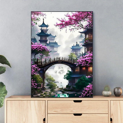 Diamant Painting Blumen 30x40cm 5D – DIY Bastelset Wanddeko
