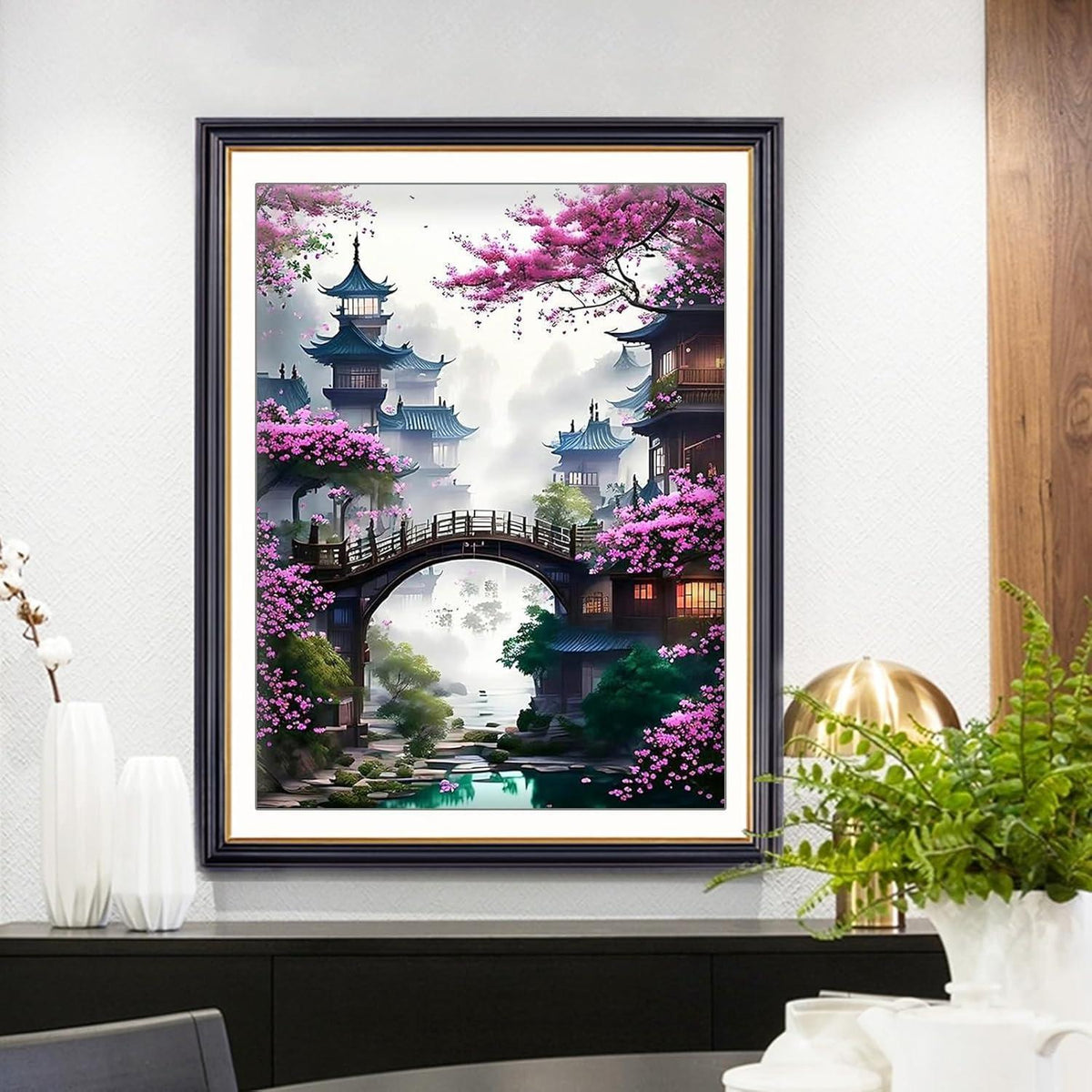Diamant Painting Blumen 30x40cm 5D – DIY Bastelset Wanddeko