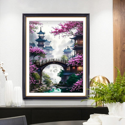 Diamant Painting Blumen 30x40cm 5D – DIY Bastelset Wanddeko